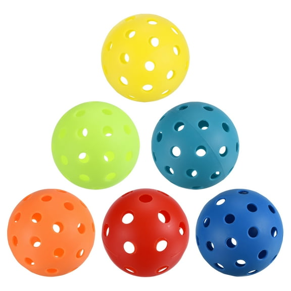 Uxcell 40 Holes Outdoor Pickleball Balls USA Pickleball Pickleball Ball for Amateurs, 6 Colors 6 Pack