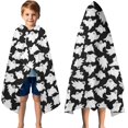 thumbnail image 3 of Halloween Ghost Army Pattern Hooded Bath Towel，50"x30" for Ages 3 To 12 Kids, Quick Dry Lightweight Soft Microfiber Hood Beach Towel Cover Up for Kids, 3 of 7