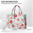 thumbnail image 3 of Large Capacity Tote Bag,Pioneer Flower Floral Print Pattern Handbag Fashion Luxury Tote Bag,15.7"x13"x 5.1" Inches,Laptop Compatible, 3 of 6