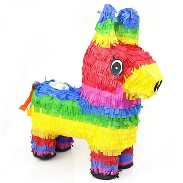 GIFTEXPRESS 16-Inch Rainbow Donkey Pinata, Rainbow Llama Pinata for Kids Birthday Party, Cinco De Mayo, Fiestas Decorations Party Favors (15.5 x 13 x 4.5 In)