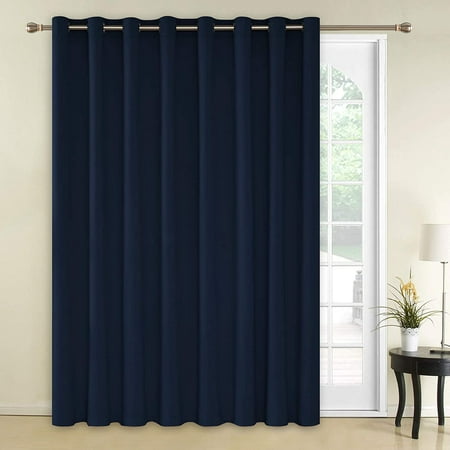 Sliding Door Curtains 80 Inches Wide, Extra Wide Curtain Panels Grommet