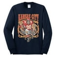 thumbnail image 2 of Wild Bobby,Kansas City Fan KC Fantasy Football Sports, Mens Long Sleeve Shirt, Navy, Small, 2 of 3