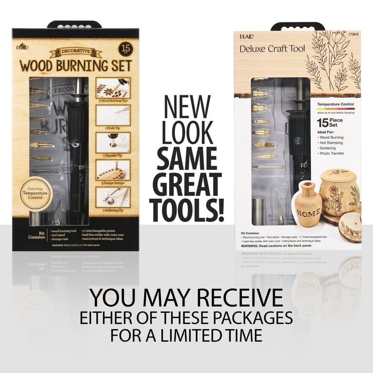 Plaid Wood Burning Tool Set with 15 Tips and Carrying Case photo 3