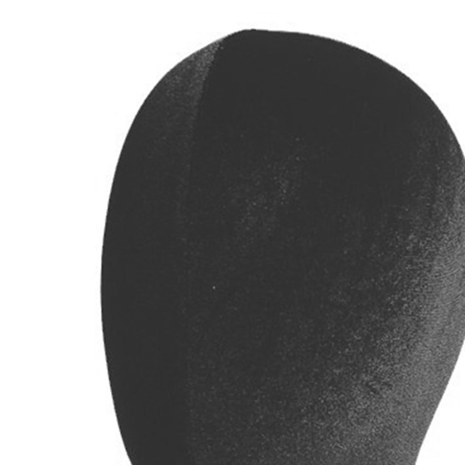 TOOYFUL Training Mannequin Head Styling Tools Stable Round Base Hair Display Stand Glasses Holder Display for Cap Headset Hat Headband black