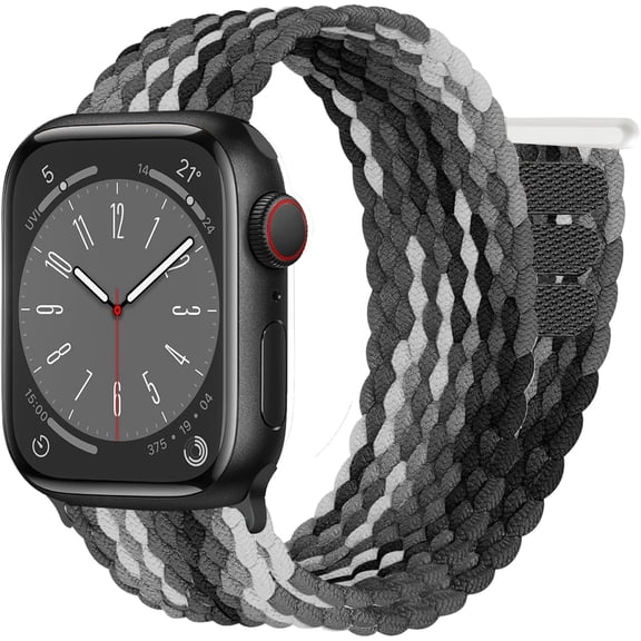 PLUMYHG-Stretchy Braided for Apple Watch Band 44mm 40mm 45mm 41mm 46mm 42mm 38mm 45 44 40 mm Women/Men,Elastic Nylon Sport Solo Loop Strap for Apple Watch Series 11 10 9 8 7 6 5 4 3 SE 3/2nd Ultra/3/