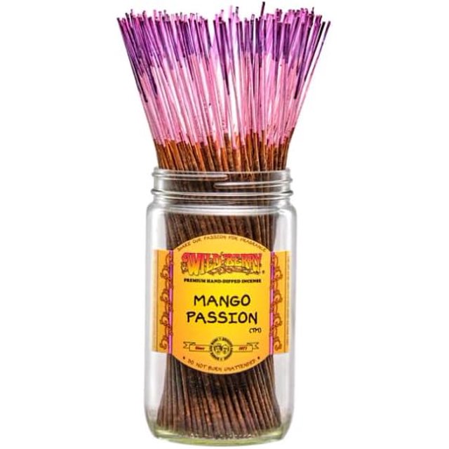 Wild Berry Incense Sticks - Mango Passion - Hand Dipped in The USA (100 Count) (Mango Passion)