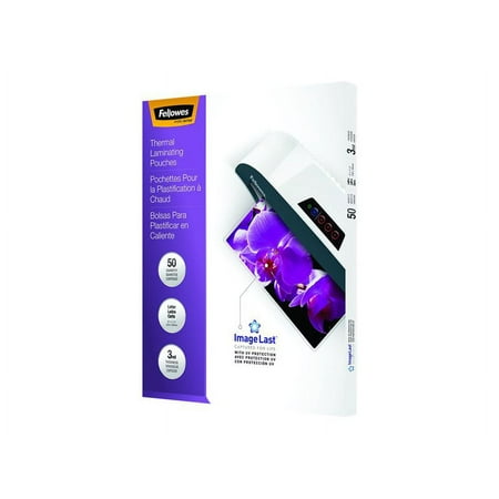 Fellowes 52225 laminate 50pk 3mil uv letter size