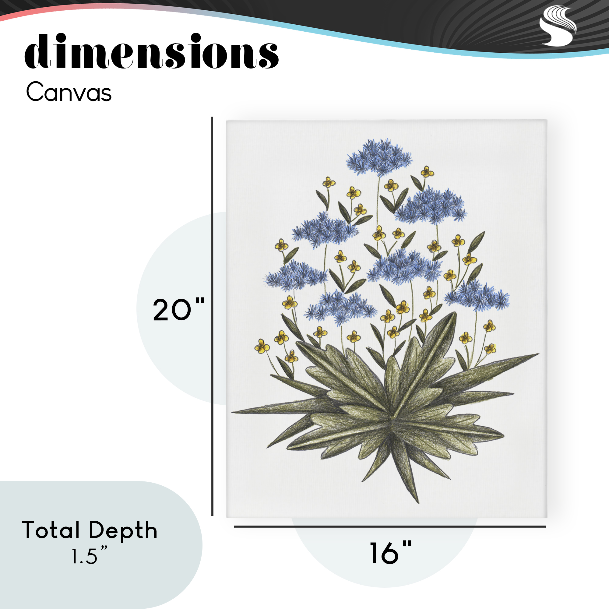Where Wild Flowers Bloom Canvas Wall Art, design by Cecilia Battaini