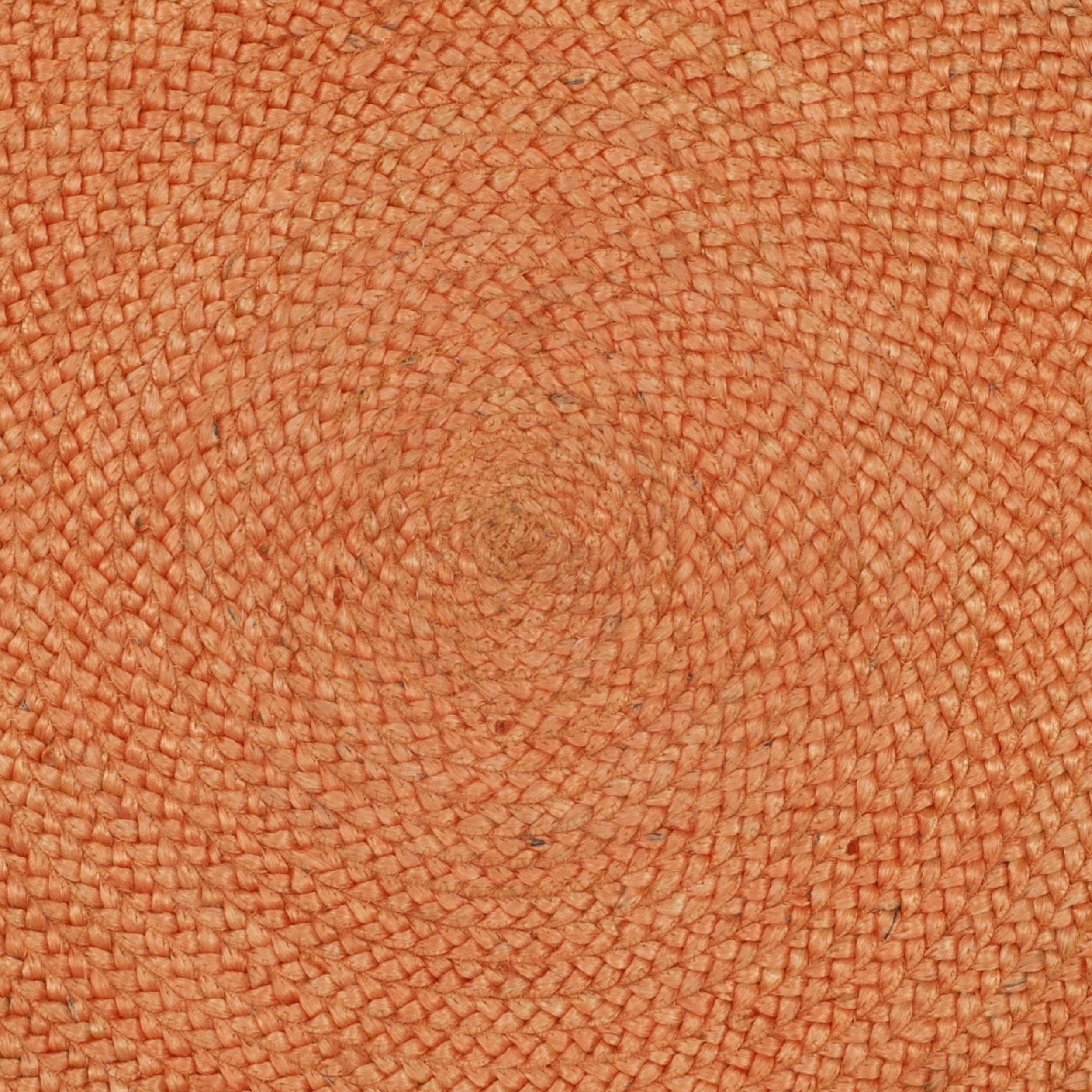SAFAVIEH Natural Fiber Cebrail Braided Jute Area Rug, Orange/Natural, 3' x 3' Round