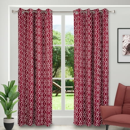 curtains blackout thermal drapes insulated curtain panels grommet printed inch walmart