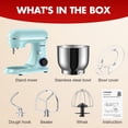 thumbnail image 6 of CEBORY 4 QT 3-in-1 Stand Mixer, 10-Speed Tilt-Head Electric Kitchen Mixer with Dough Hook, Beater, Whisk, and Stainless Steel Bowl for Home Baking, 6 of 7