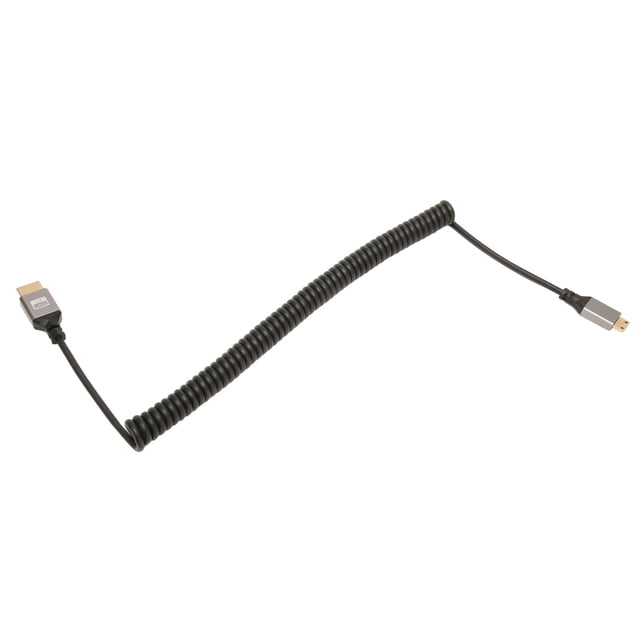 Câble d'Extension d'Interface Multimédia Haute Définition, Flexible Compact 4K 60Hz Câble Adaptateur à Ressort d'Interface Multimédia Mini HD Résistant à l'Usure pour Caméra Mini Mâle à HD Mâle