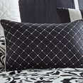 thumbnail image 2 of 7 Piece King Polyester Comforter Set with Large Medallion, Black and White- Saltoro Sherpi, 2 of 4