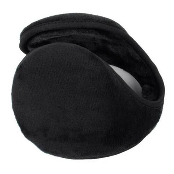 vlrwzc Ear Muffs for Men Women Winter Ear Warmers Behind the Head Style Ear Covers for Cold Weather Black Soft Plush Earmuffs（Black）