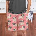 thumbnail image 7 of CROPD Colorful Pug Dog Pajama shorts Mens Lounge Sleep Shorts Straight-Fit Men Pajama Bottoms with Drawstring & Pockets, 7 of 7