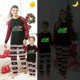 thumbnail image 2 of Conjunto de pijamas navideños a juego, gorro luminoso de Feliz Navidad, brillante, 2 of 3