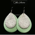 thumbnail image 3 of Mi Amore Dangle-Earrings Silver-Tone/Green, 3 of 4