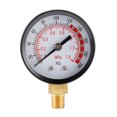 thumbnail image 1 of Kenally Medidor de presión de combustible de agua y aire, rosca NPT antioxidante, 49 PSI, medidor de ingeniería química analógico de vidrio de acero Herramientas eléctricas Kenally TO008929-00B, 1 of 6