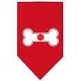 thumbnail image 1 of Mirage Pet Products  Bone Flag Japan Screen Print Bandana Red Small, 1 of 1