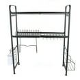 thumbnail image 6 of Fichiouy 2-Tier Over Sink Dish Bowl Drying Rack Stainless Steel Drainer Shelf Kitchen Cutlery Holder Organizer Black, 6 of 10