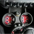 thumbnail image 5 of Red/Blue 73mm Union Jack UK Flag Style Silicone Insert Mats For Mini Cooper R55 R56 R57 R58 R59 Front Console Drink Holders, 5 of 9