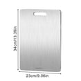 thumbnail image 3 of Katuchef Titanium Cutting Board, Double Sided Stainless Steel Cutting Board, Durable Knife-Friendly Cutting Boards, Non Stick, Easy to Clean (S: 11.4 * 7.87in), 3 of 4
