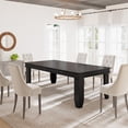 thumbnail image 5 of COZONY Farmhouse Dining Table for 6-8, Large Rectangular Wood Kitchen Table with Sturdy Frame, 6 ft Long,Black, 5 of 10