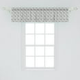 thumbnail image 2 of Ambesonne Artichoke Window Valance, Stalks and Leaves Eat, 54" X 12", Black and White, 2 of 3