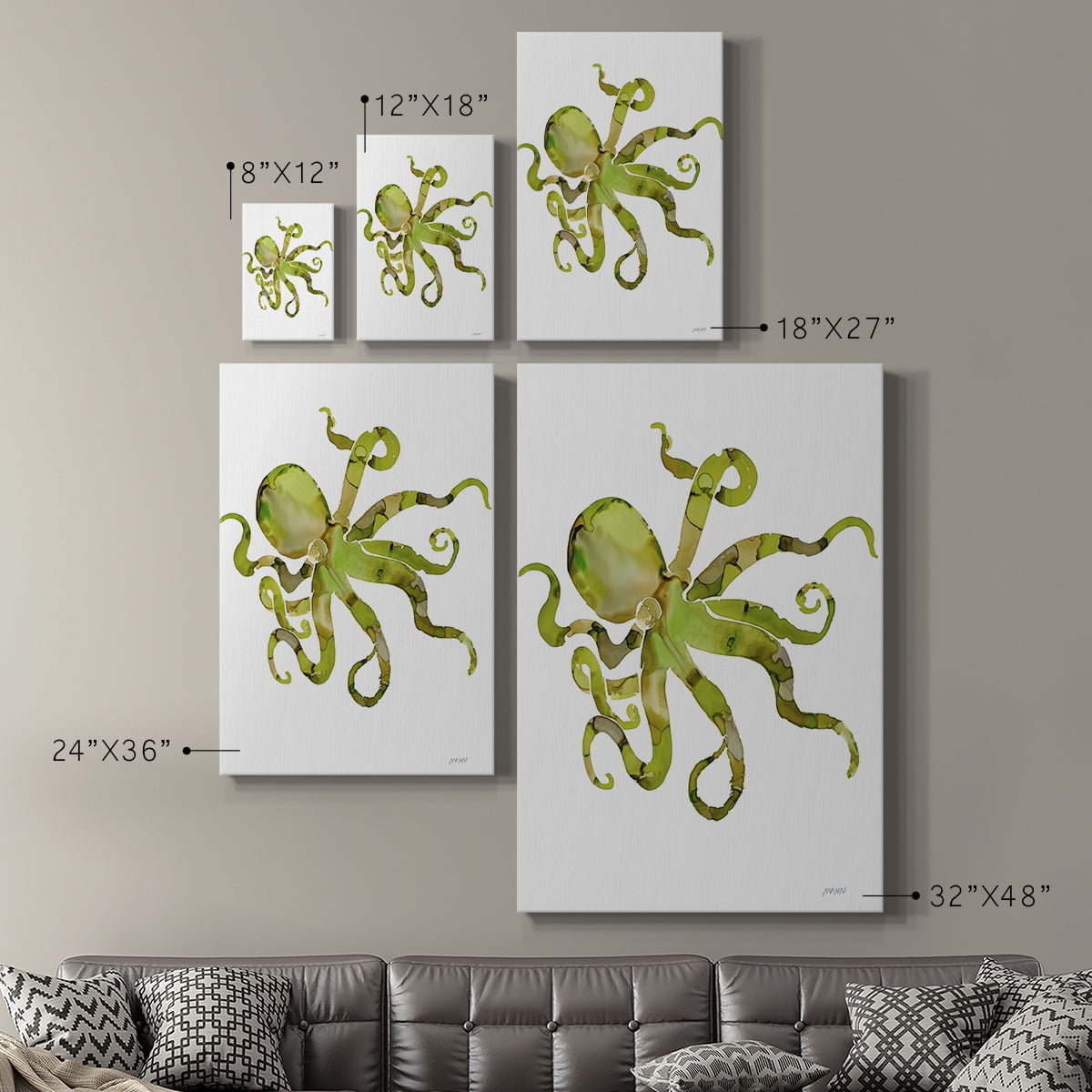 Octopus Premium Gallery Wrapped Canvas - Ready to Hang