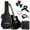 Black, variant on Ashthorpe Thinline Cutaway Acoustic Electric Guitar with 10-Watt Amp, Blue