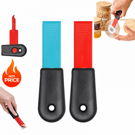 2pcs 2-In-1 Self-Sharpening Cleaning Scraper Hook Scraper Kitchen Cleaning Tool-Red