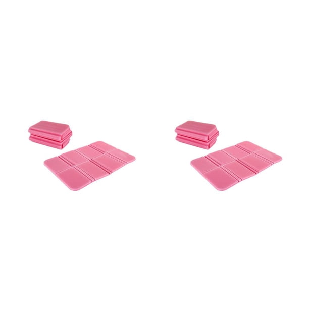Sonducket Alfombrilla para sentarse, a prueba de humedad, plegable, para acampar, senderismo, asiento para jardín, parque, cojín, silla XPE, Rosado 2piezas