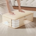 thumbnail image 6 of CoreLiving Self Compression Moving Tote Bag, Ultra Space Saving Storage Organizer for Heavy Duty Blankets and Clothes, Waterproof Comforter Storage, 1 Piece Set, 6 of 7