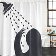 thumbnail image 2 of Sloths Showering Shower Curtain, Waterproof Shower Curtains for Bathroom, Modern Abstract Art Funny Animals Washable Fabric Bathtub Curtain Set Bath Decor with 12 Hooks Extra Long 72"x96", 2 of 8