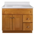 thumbnail image 3 of Brookings 37" Solid Wood Vanity in Birch with Solid White Top Fully Assembled, 3 of 9