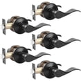 thumbnail image 1 of Passage Door Lever [NonLocking Lever Set] NonLocking Door Handle Set for Hallway or Closets Keyless Satin Nickel Finish Wave Door Lock Reversible Right & Left Side Hande, 1 of 7