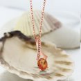 thumbnail image 2 of Gem Stone King 1.84 Ct Twilight Orange Mystic Quartz White Diamond 18K Rose Gold Plated Silver Pendant, 2 of 3
