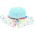 thumbnail image 3 of Fascinators Hats for Girls Tea Party Easter Kids Sun Hat Wide Brim Summer Beach Hat for Boys Girls Toddler Outdoor Play Travel Lightweight Breathable, 3 of 3