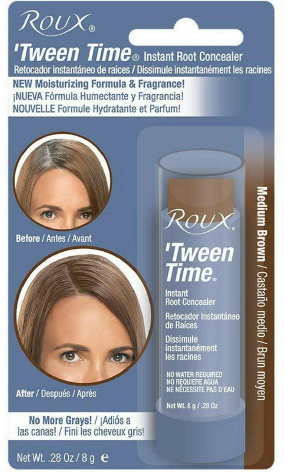 Roux Tween Time Instant Root Concealer Touch Up Stick Medium Brown 1 Ea Pack Of 4 Walmart Com