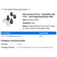 thumbnail image 2 of Ball Joint Kit 4 Piece - Compatible with 1975 - 1993 Dodge Ramcharger 4WD 1976 1977 1978 1979 1980 1981 1982 1983 1984 1985 1986 1987 1988 1989 1990 1991 1992, 2 of 2
