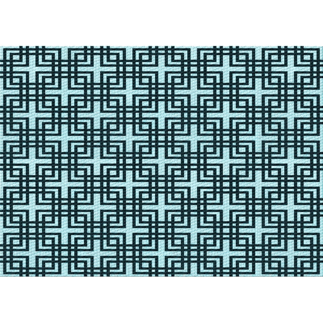 Ahgly Company Tapis d'Intérieur Lavables en Machine Rectangle Transition Bleu Lagon Bleu, 2' x 3'