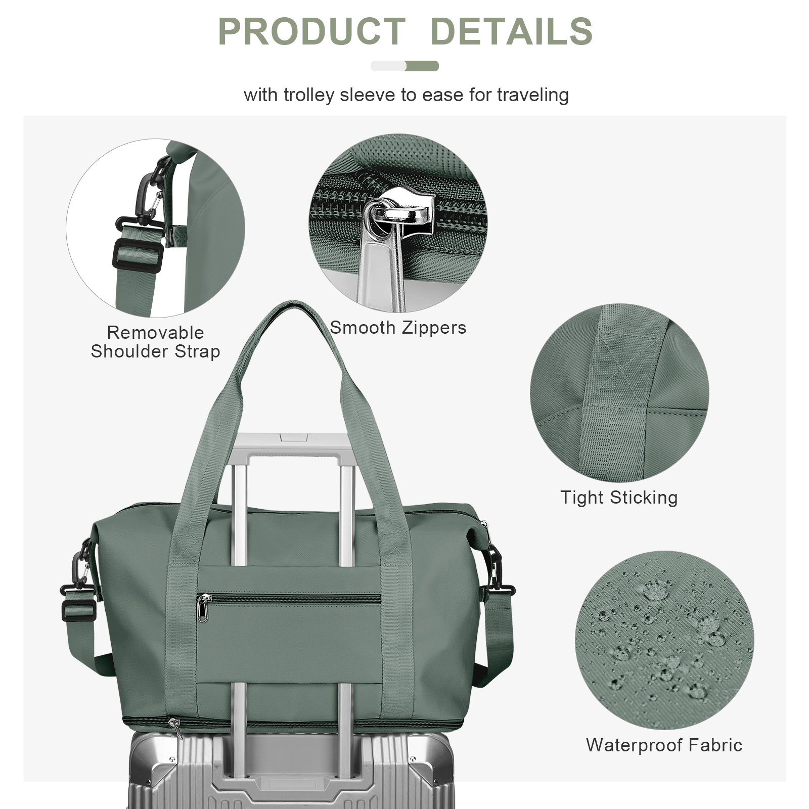 SYCNB Waterproof Travel Duffel Weekender Carry-On Bag photo 4
