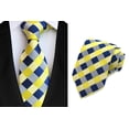 thumbnail image 3 of Classic Business Neckties for Men - Set of 3 Jacquard Woven Ties in Stripe & Check Designs, Sizes Include Regular and Extra Long for Big & Tall, 3 of 4