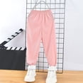 thumbnail image 2 of Ahuyic Solid Color Girls Full Length Pants Jogger Style Loose Fit Kids, 2 of 3