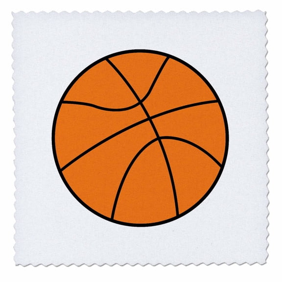 3dRose, Simple Basketball Vector Sports Design, 12x12 inch quilt square