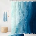 thumbnail image 2 of Ocean Shower Curtain Ombre Blue Sea Beach Bathroom Curtains Summer Cool Stylish Bathroom Decor Waterproof Polyester 72"W x 72"L (Pack of 1), 2 of 6