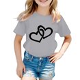 thumbnail image 2 of WEAIXIMIUNG T-Shirts Enfants Filles Mignon Graphique Col Rond Manches Courtes Tee Été Décontracté T-shirt 110, 2 of 6