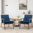 thumbnail image 6 of PAPROOS Accent Chair, Mid Century Armchair for Living Room, Single Sofa Couch with Solid Wood Frame(Blue), 6 of 7
