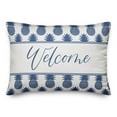 thumbnail image 2 of Creative Products Welcome Blue Pineapples Print 14x20 Indoor / Outdoor Pillow, 2 of 3