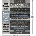 thumbnail image 3 of Grandpa Gifts,Grandfather Gift,Gifts for Grandpa,Best Grandpa Gifts,Grandfathers Day Gifts, Grandpa Gifts from Grandchildren/Granddaughter,Grandpa Birthday Gifts,New Grandpa Gifts Blanket 60”x50”, 3 of 6